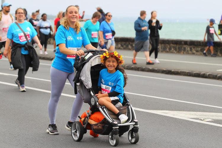 Teen and child in Round the Bays race 2024