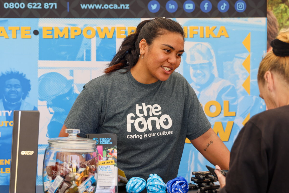 The Fono's LagiOla staff at OCA table at our stall, Polyfest 2024