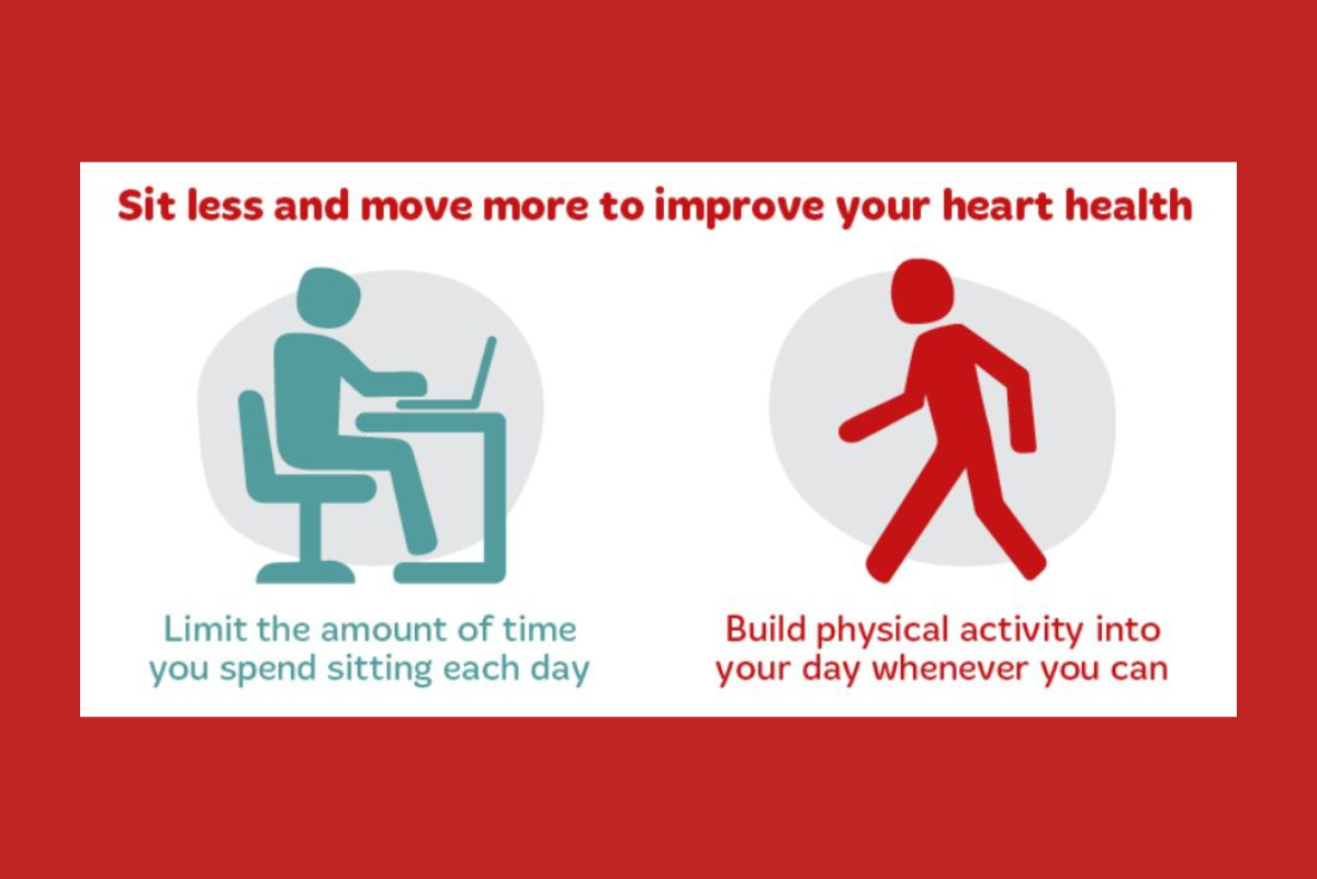 Sit less and move more to improve your heart health